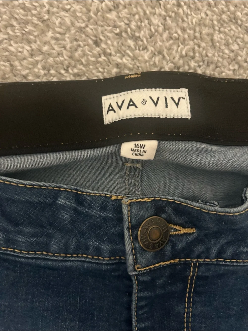 Ava & Viv Dark Blue Skinny Jeans - Picture 2 of 3